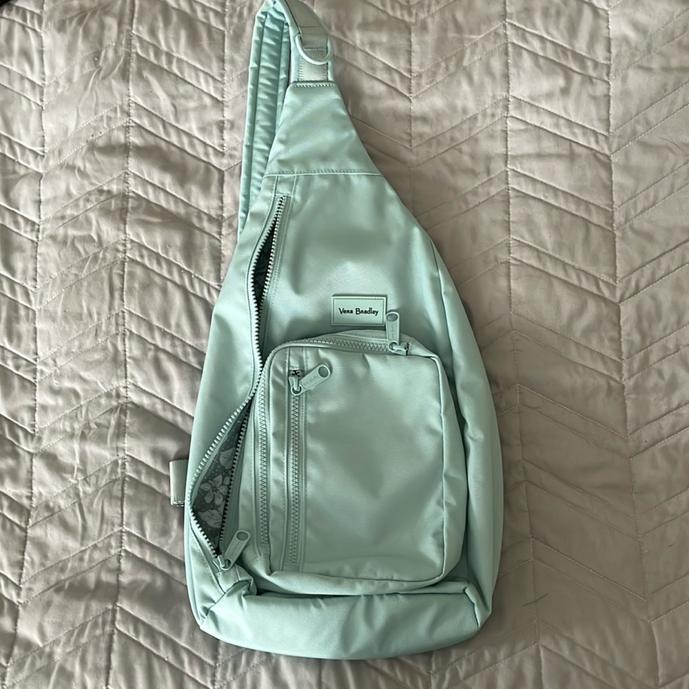 Vera Bradley aqua backpack, brand new and never used